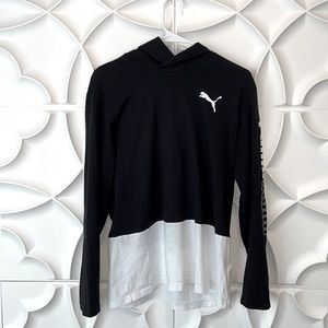 Puma hooded long sleeve top size S